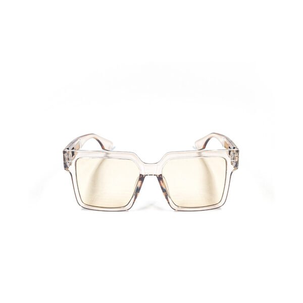 Transparent Peach Square Sunglasses