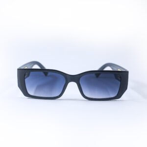 Black & Blue Rectangle Sunglasses-OscaeEye