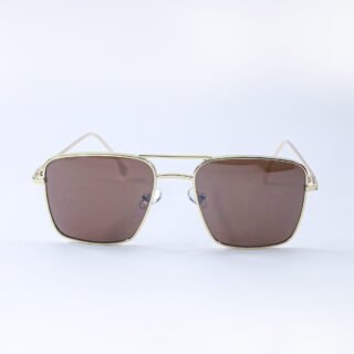 Golden & Brown UV Aviator Sunglasses -OscarEye