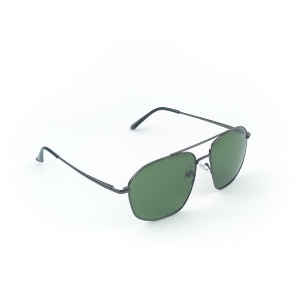 Gunmetal Grey Metal Aviator Sunglasses