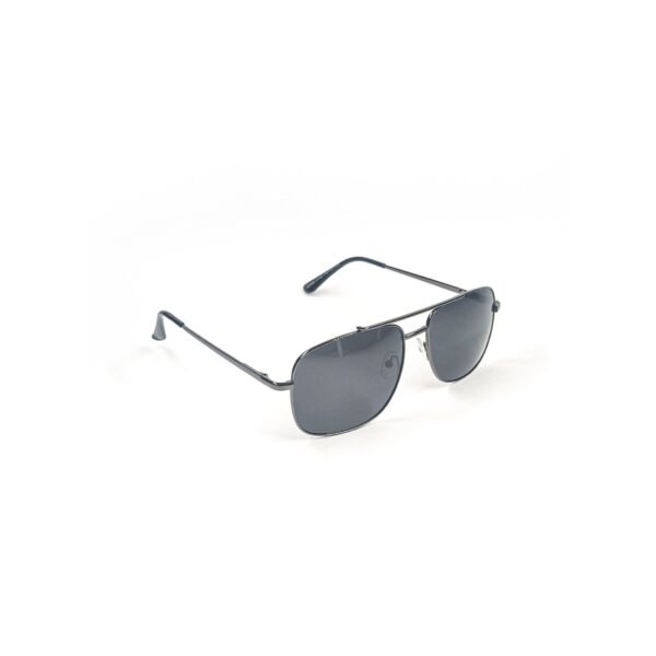 Gunmetal Grey & Black Metal Aviator Sunglasses