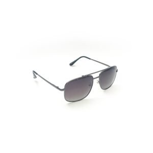 Gunmetal Grey & Brown Metal Aviator Sunglasses