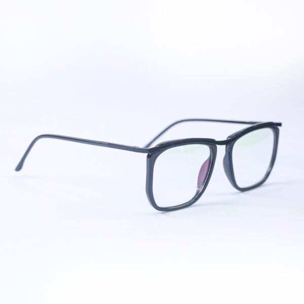 Black Square Metal Eyeglasses-OscarEye