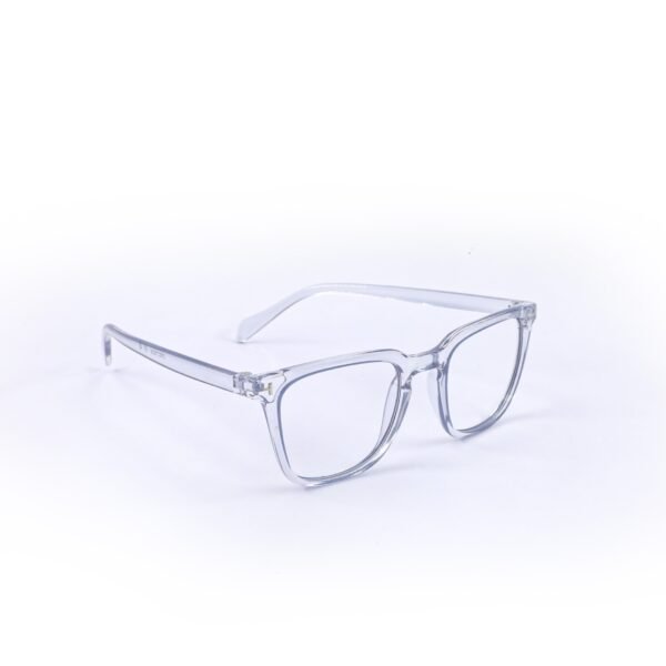 White & Royal Blue Square Eyeglasses-OscarEye