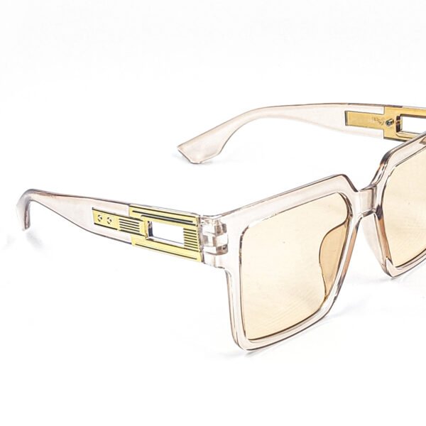 Transparent Peach Square Sunglasses