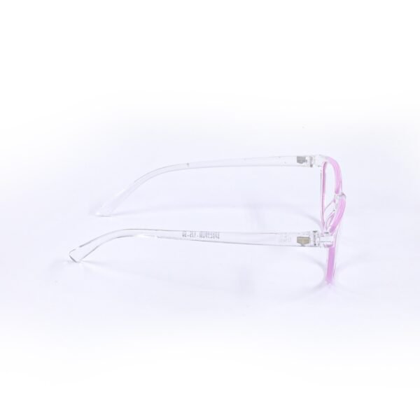 Transparent White & Pink Cateye Eyeglasses-OscarEye
