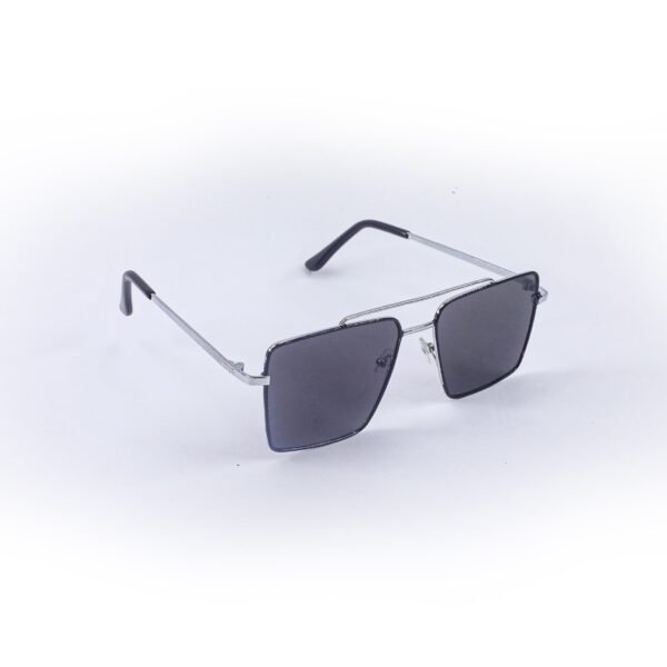 Silver & Grey Metal Square Sunglasses-OscarEye