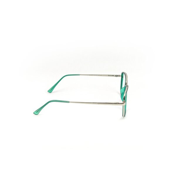 Silver & Green Square Acetate Eyeglasses-OscarEye