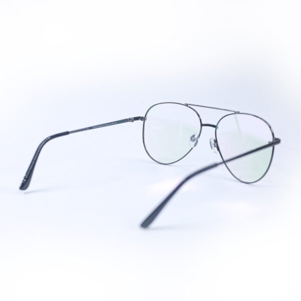 Grey Metallic Aviator Eyeglasses-OscarEye