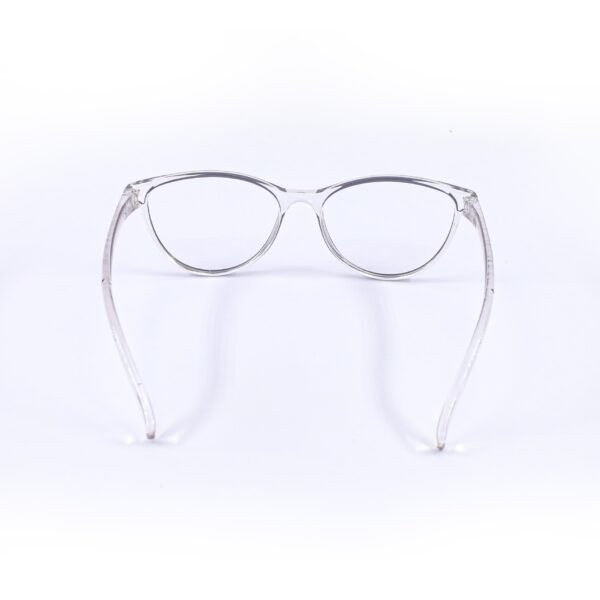 Transparent White & Brown Cateye Eyeglasses-OscarEye