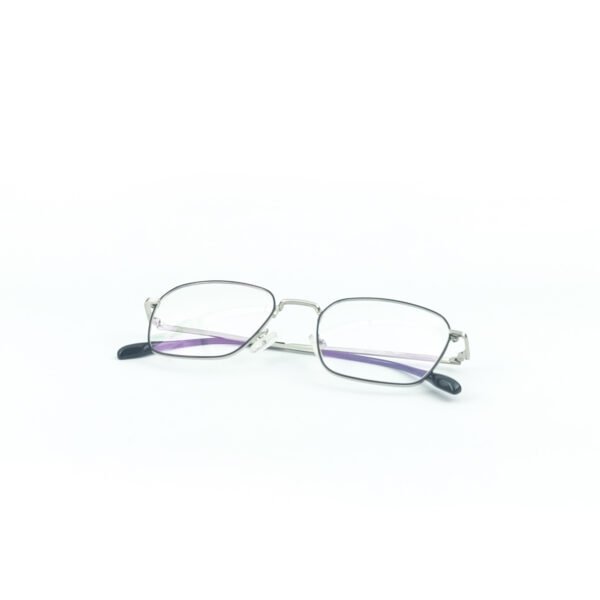 Silver Square Metal Eyeglasses-OscarEye