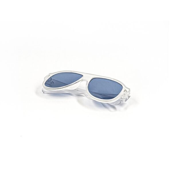 Transparent White & Blue Clubmaster Sunglasses