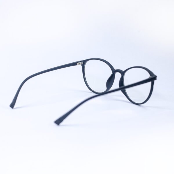 Matt Black Panto Round Eyeglasses-OscarEye