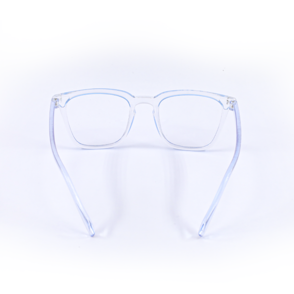 White & Sky Blue Square Eyeglasses-OscarEye