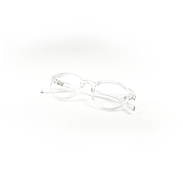 Transparent White Panto Cateye Eyeglasses-OscarEye