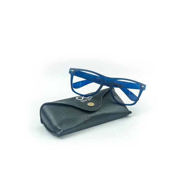 Matt Blue Wayfarer Eyeglasses-OscarEye