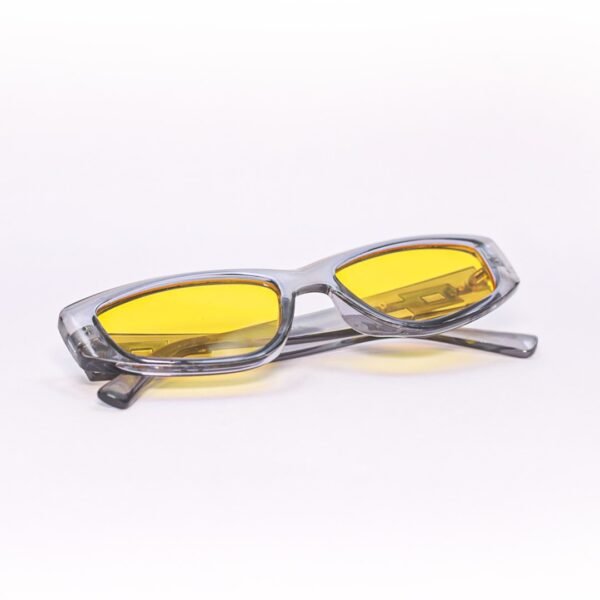 Grey & Yellow Cateye Sunglasses-OscarEye