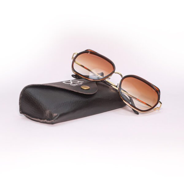 Golden & Brown Oversize Sunglasses-OscarEye