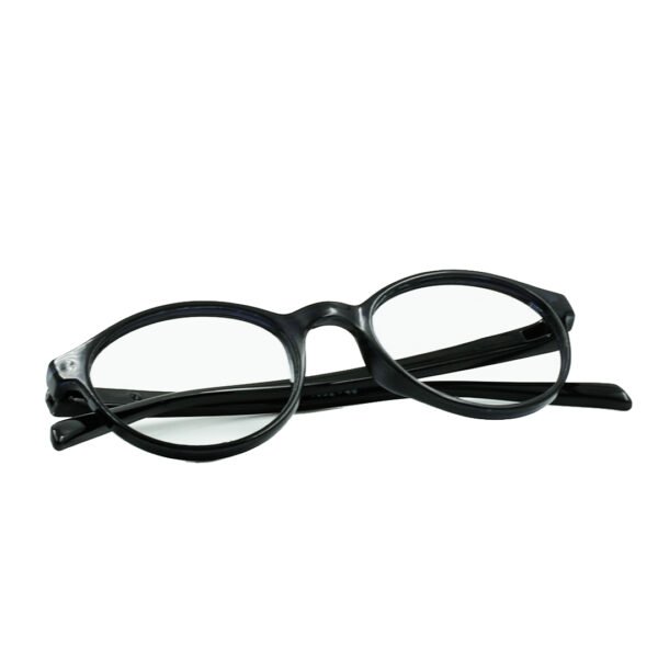 Black Panto Round Eyeglasses-oscareye