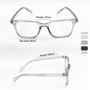 Transparent Grey Wayfarer Eyeglasses - OscarEye