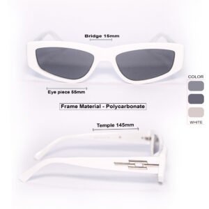 White & Black Cateye Sunglasses-OscarEye