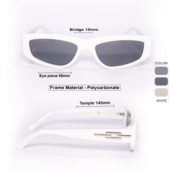 White & Black Cateye Sunglasses-OscarEye