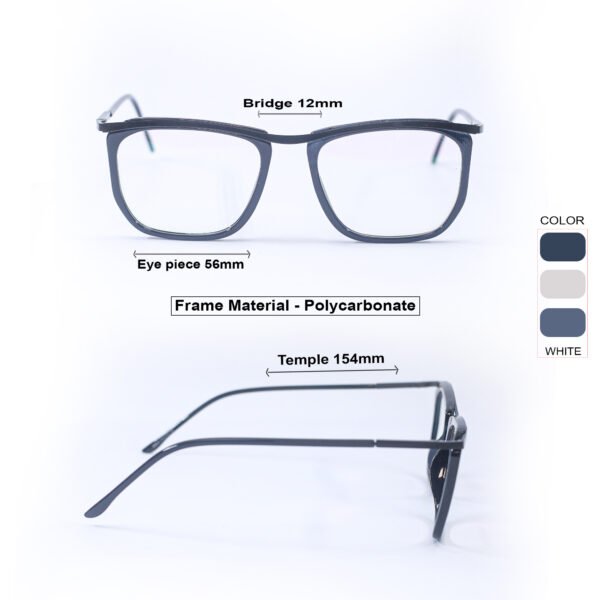Black Square Metal Eyeglasses-OscarEye