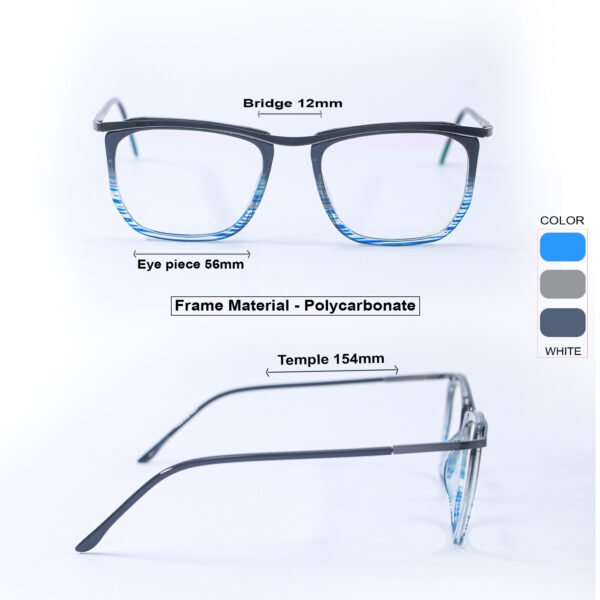 Black & Blue Lightweight Eyeglasses-OscarEye