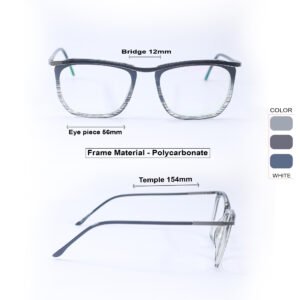 Black & Grey Lightweight Eyeglasses-OcarEye