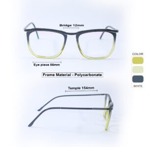 Black & Yellow Lightweight Eyeglasses-OscarEye