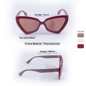 Red & Brown Cateye Sunglasses-OscarEye