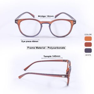 Brown Panto Round dailywear Eyeglasses-OscarEye