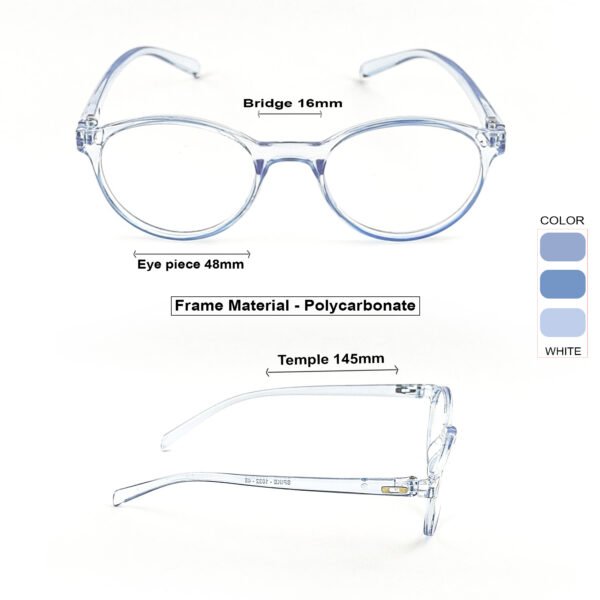 Sky Blue Panto Cateye dailywear Eyeglasses-OscarEye