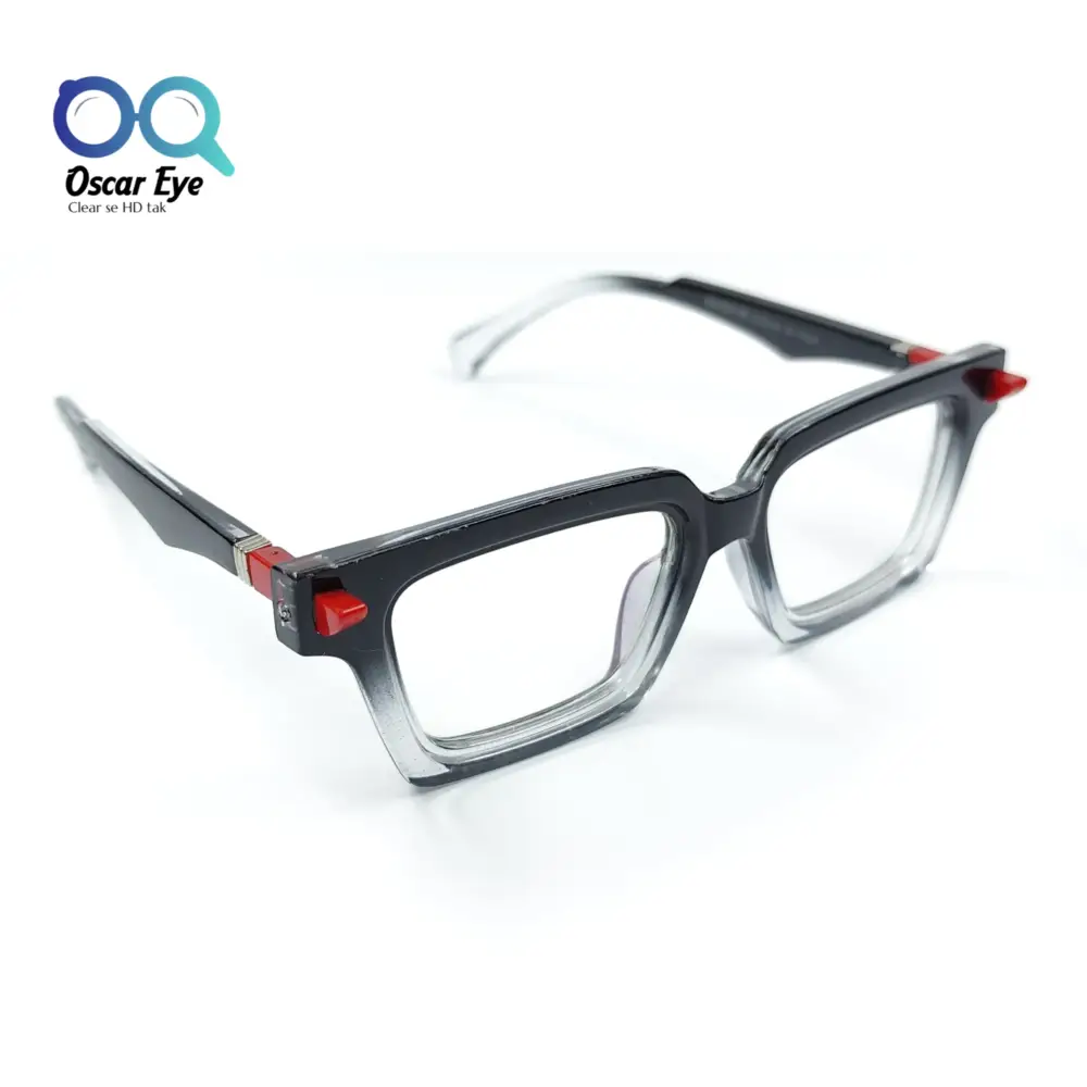 Square Black & White Trending Computer Glasses |OscarEye| - Image 4