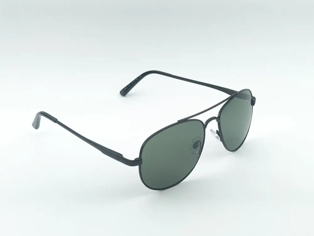 All Black Retro Aviator Metal Power Sunglasses|OscarEye|