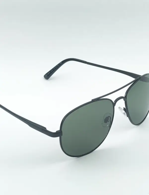 All Black Retro Aviator Metal Power Sunglasses|OscarEye|