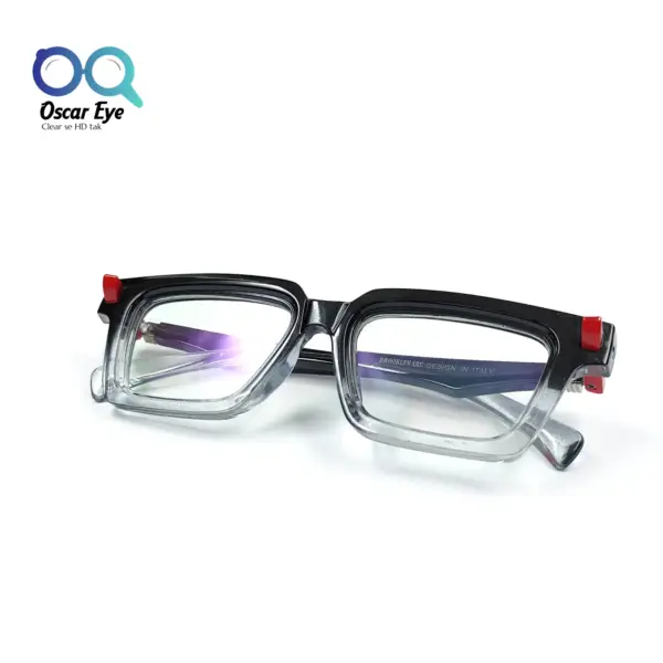 Square Black & White Trending Computer Glasses|OscarEye|