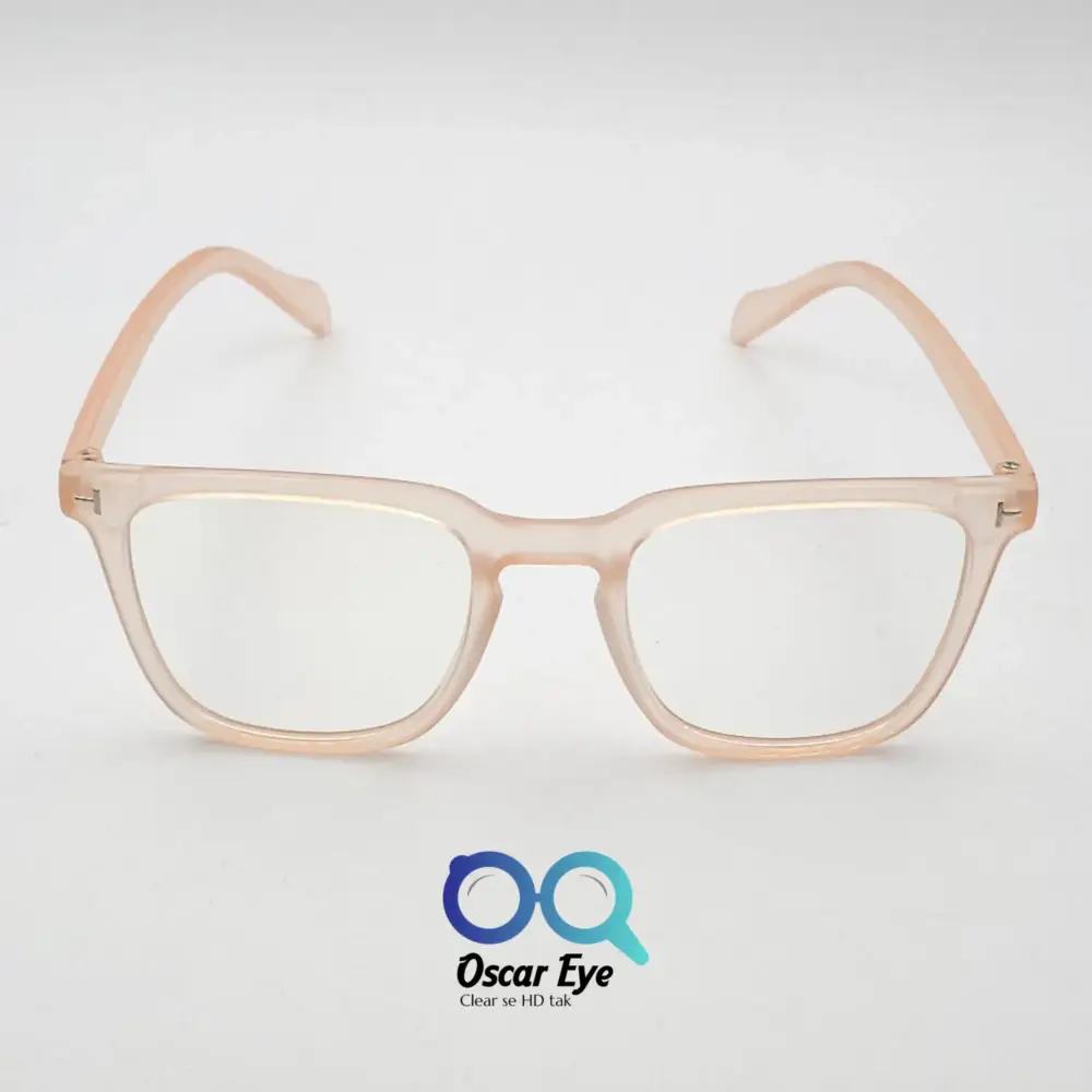 Matte Orange retro square wayfarer eyeglasses with UV protection |OscarEye|