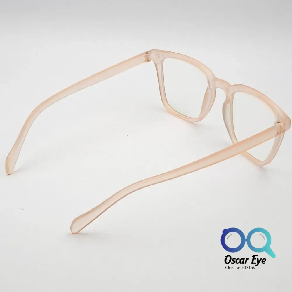 Matte Orange retro square wayfarer eyeglasses with UV protection |OscarEye|