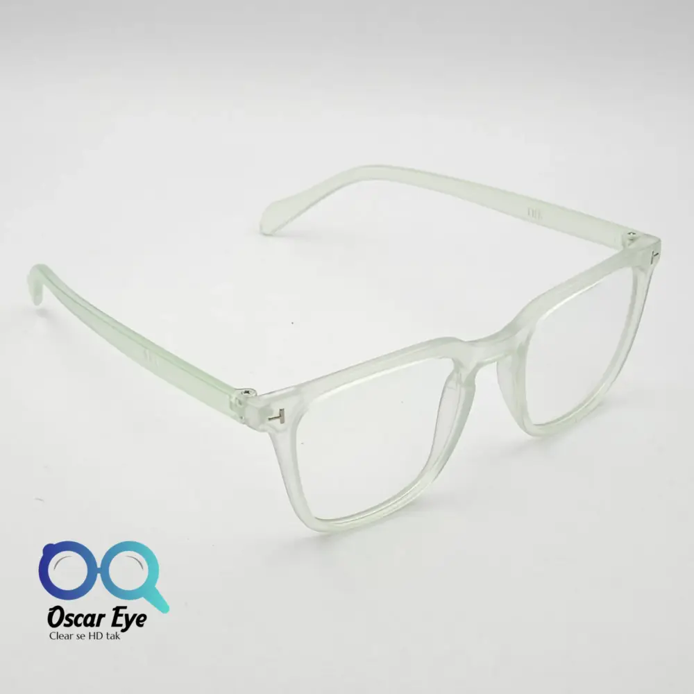 Matte Green retro square wayfarer eyeglasses with UV protection |OscarEye|