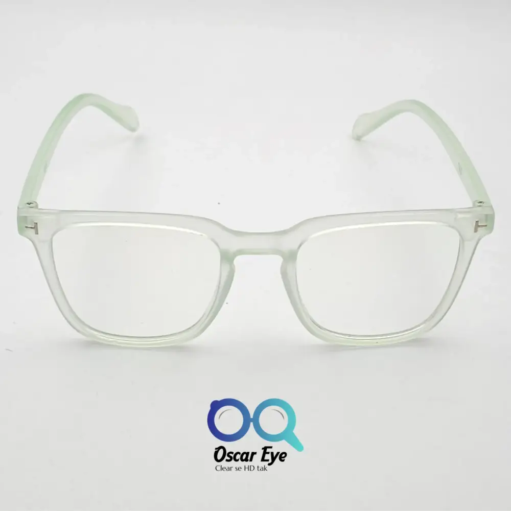 Matte Green retro square wayfarer eyeglasses with UV protection |OscarEye|