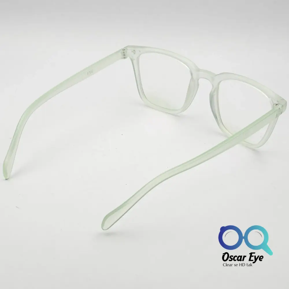 Matte Green retro square wayfarer eyeglasses with UV protection |OscarEye|