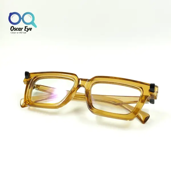 Retro Square Rusty Orange Trending Computer Glasses |OscarEye|