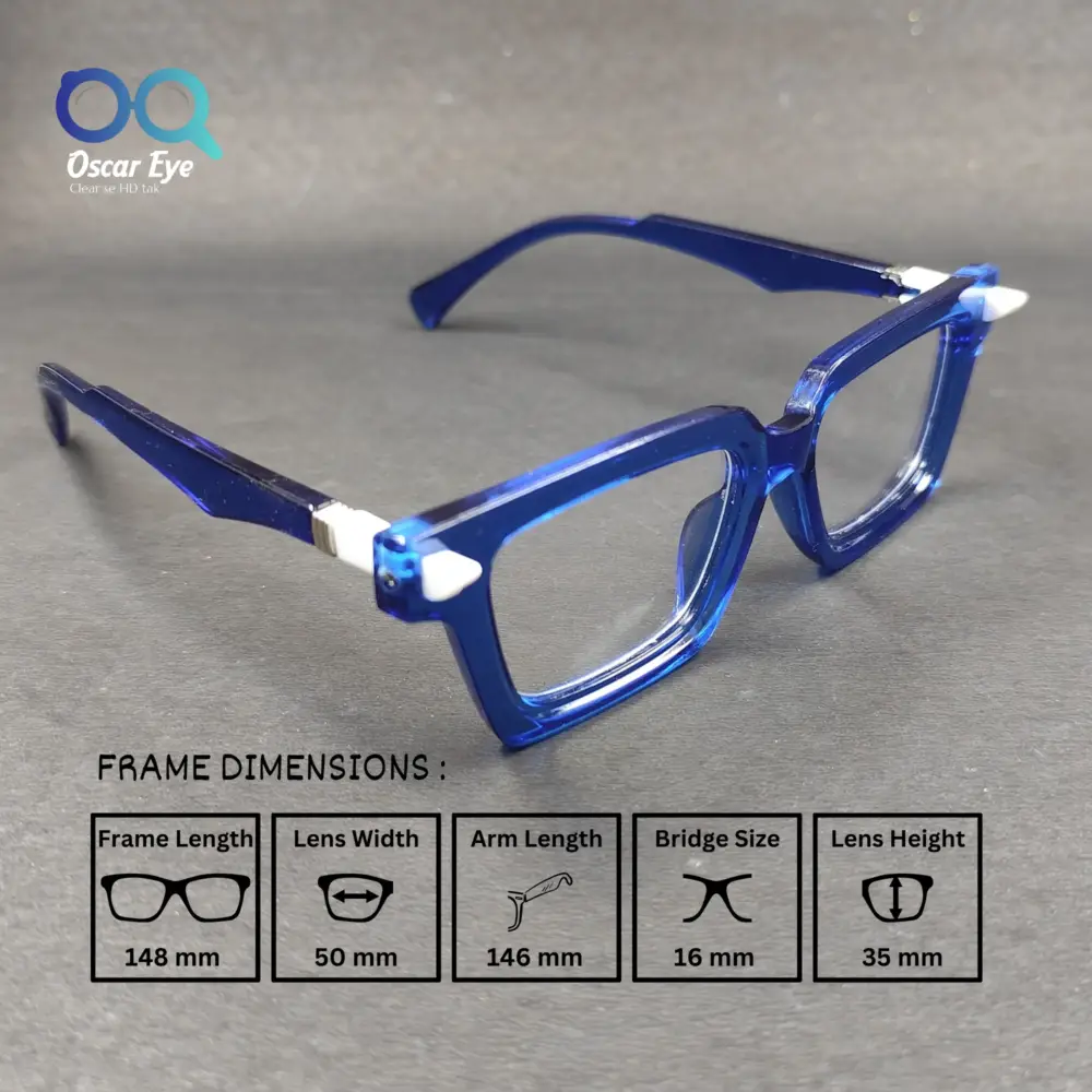 Retro Square Blue Trending Computer Glasses |OscarEye|