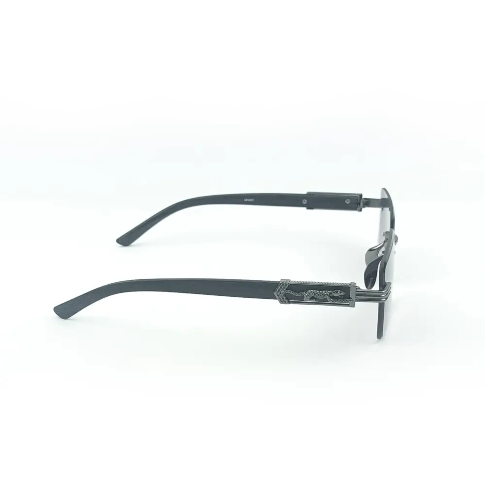 Grey Purple Retro Rectangle Rimless Cartier Sunglasses |OscarEye|