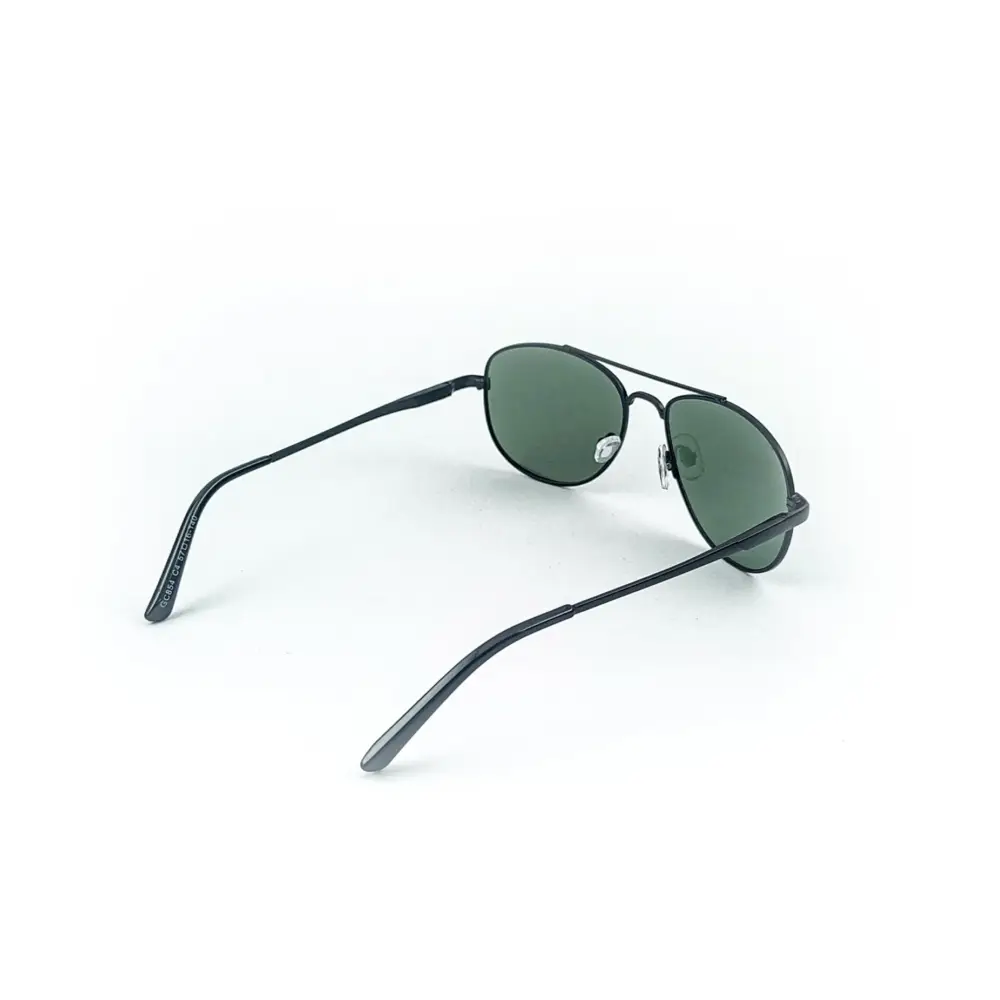 All Black Retro Aviator Metal Power Sunglasses|OscarEye|