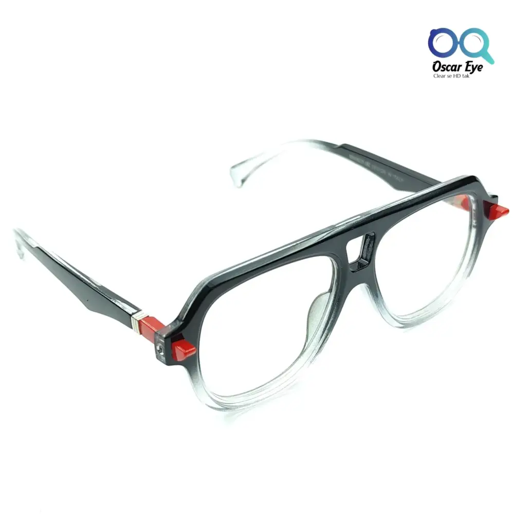 Black & Clear Latest Round UV-400 Computer Glasses |OscarEye|