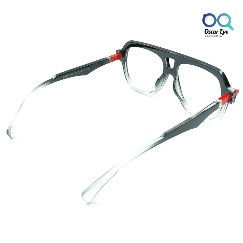 Black & Clear Latest Round UV-400 Computer Glasses |OscarEye|