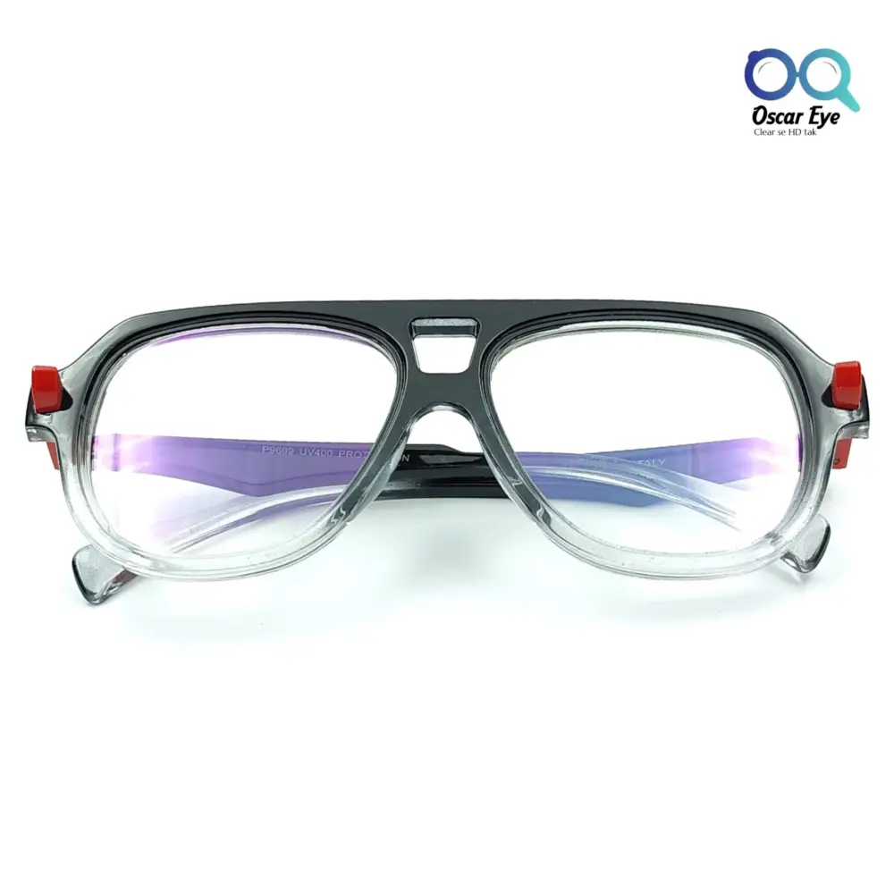 Black & Clear Latest Round UV-400 Computer Glasses |OscarEye|