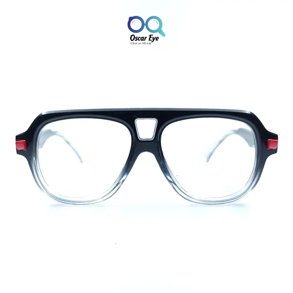 Black & Clear Latest Round UV-400 Computer Glasses |OscarEye|